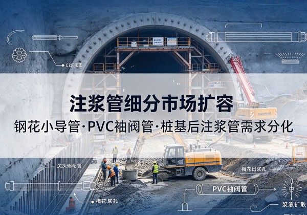 启东注浆管细分市场扩容，隧道钢花小导管、PVC 袖阀管、桩基后注浆管需求分化